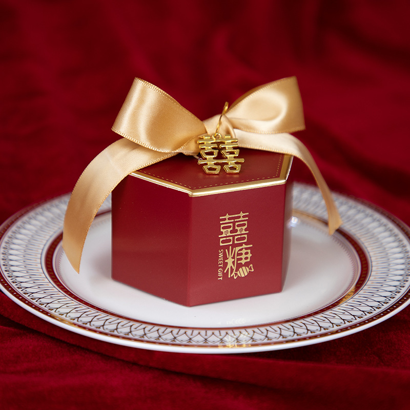2024 New Sugar Box Wedding Sugar Box Wholesale Creative Wedding Candy Packaging Box Chinese Gift Box Empty Box