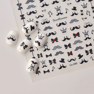 Moustache Nail Stickers ins�LС���ӶYñ�����ˮ���z�����N��