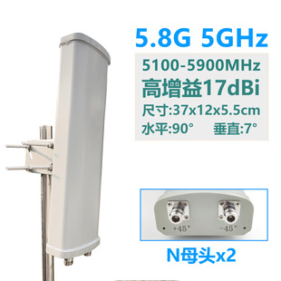 5.8g Outdoor 5Ghz High-Gain Panel Antenna Wireless Wifi Coverage Signal Engineering Directional High-Gain Image Transmission
