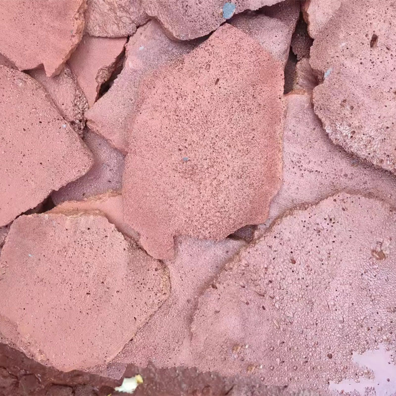 批发红色火山石板材不规则拼接公园铺路文化石墙面装饰 颜色多样