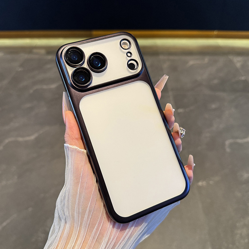 适用iPhone17PROMAX手机壳电镀PC磨砂硬壳苹果17Air自带镜头膜16|undefined