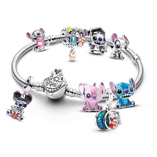 Cross-Border Popular Cartoon Animation Stitch Lilo and Stitch Cheshire Cat Snake Bone Chain New Bracelet Jewelry Wholesale