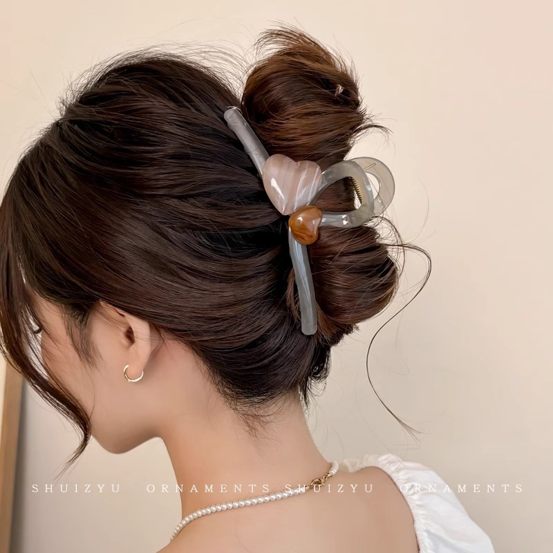 ドーパミンコントラストカラーグリッパー女性のかわいい多用途ヘアピン韓国スタイルのハイエンドヘアピン 2025 新しいアクリルヘアアクセサリー|undefined