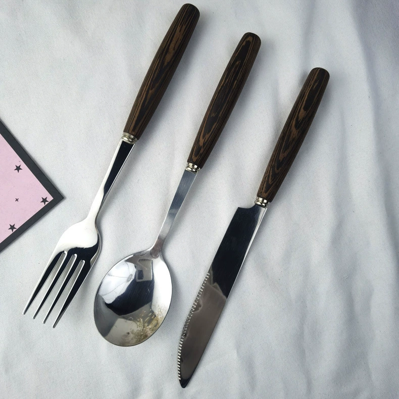 Brand retro set, high quality tableware stainless steel