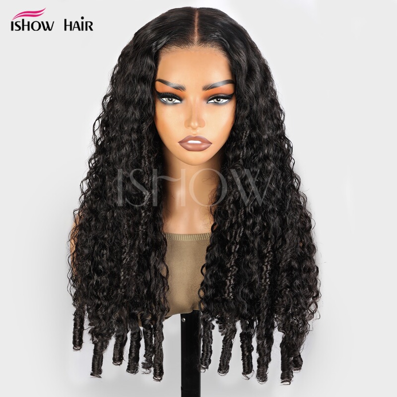 Burmese Curly Human Hair Lace Wig 5X5 Wig Glueless Wig Vietnamese Burmese Curly European and American Style Wig