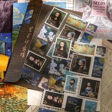 小王子燙金手賬貼紙 回憶郵集系列復古郵票文藝手帳素材貼畫