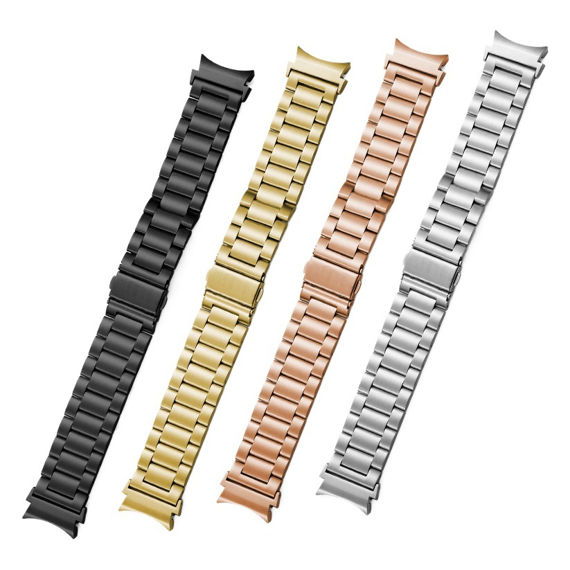 Para Galaxy watch Ultra/7/6/5 banda de acero 40/42/43/44/45/46/47 cuentas sólidas