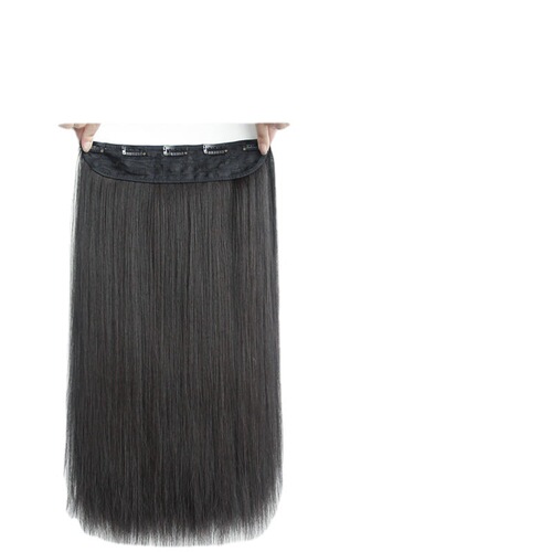 One-piece wig piece for women with long hair, fluffy hair volume, invisible hair extension patch, light and thin artificial hair long straight hair wig