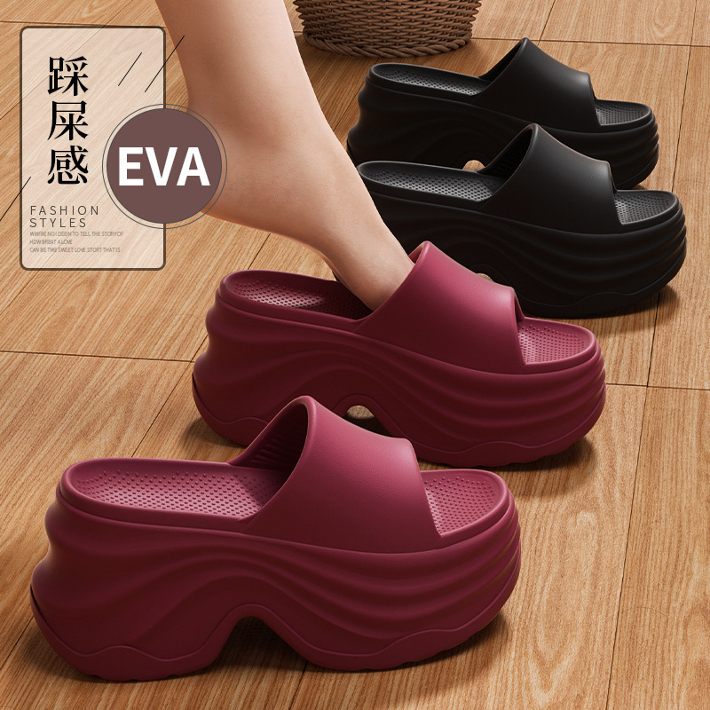 10.0cm Height-Increasing Slippers for Women, 2026 New Popular Model, Summer Outdoor Wear, Thick-Soled, Non-Slip, Non-Twisting Sandals