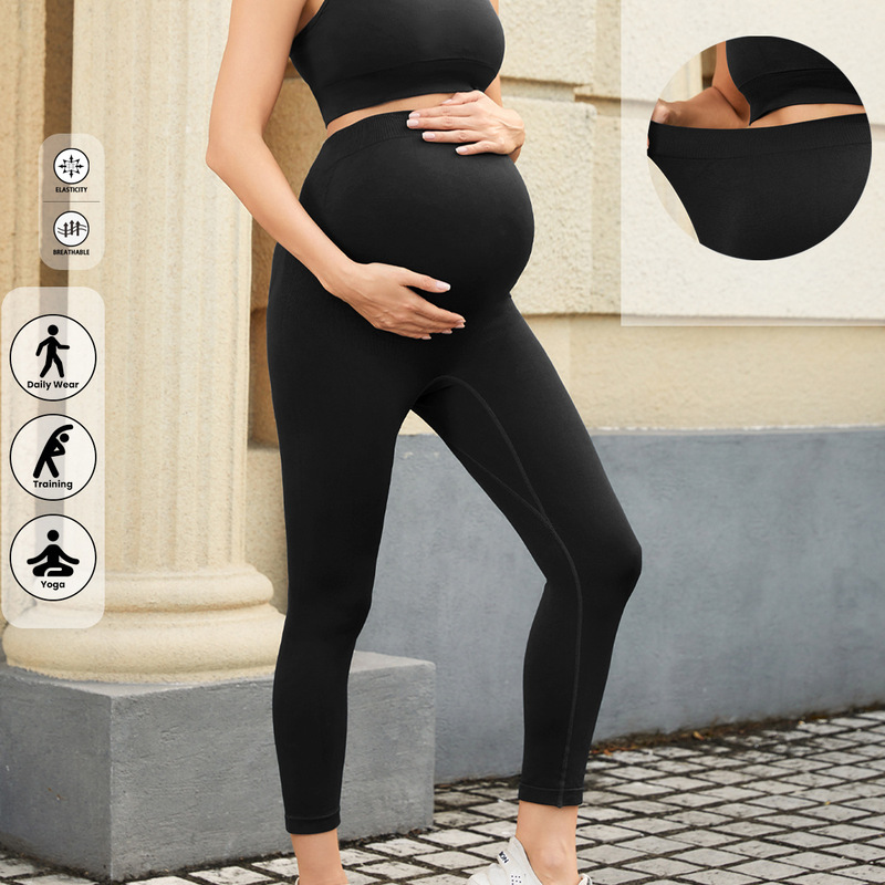 Maternity Yoga Pants High-Waisted Plus-Size Sports Fitness Wear Naked-Feel Casual Tight-Fitting Belly-Support Leggings Maternity Yoga Pants High-Waisted Plus-Size Sports Fitness Wear Naked-Feel Casual Tight-Fitting Belly-Support Leggings