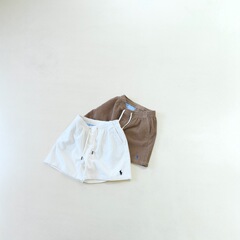 オリジナル品質 RL ラフポニーロゴ刺繍コーデュロイショーツ 25SS 男女兼用万能カジュアルパンツ