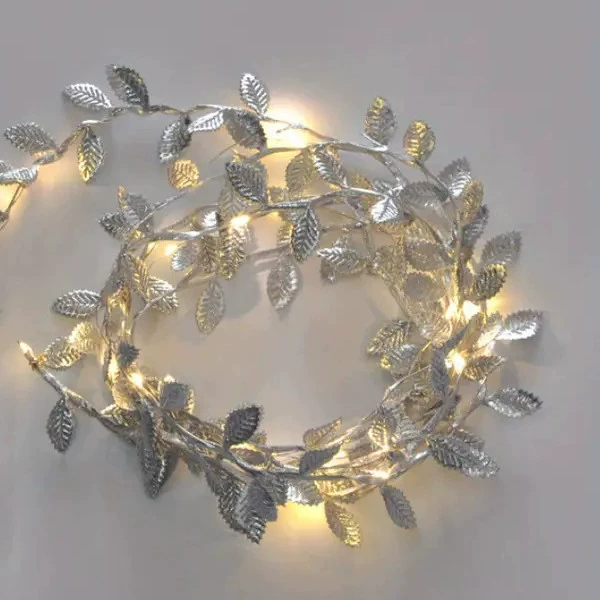 Гирлянда из светодиодных нитей Teng (Teng), тканевая листьевая ветвь LED, тёплый свет — 2/5/10 м для свадьбы и Рождества