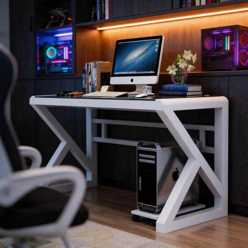 In-stock household glass computer desks wholesale, simple desktop office desks, gaming desks, study and writing desks In-stock household glass computer desks wholesale, simple desktop office desks, gaming desks, study and writing desks