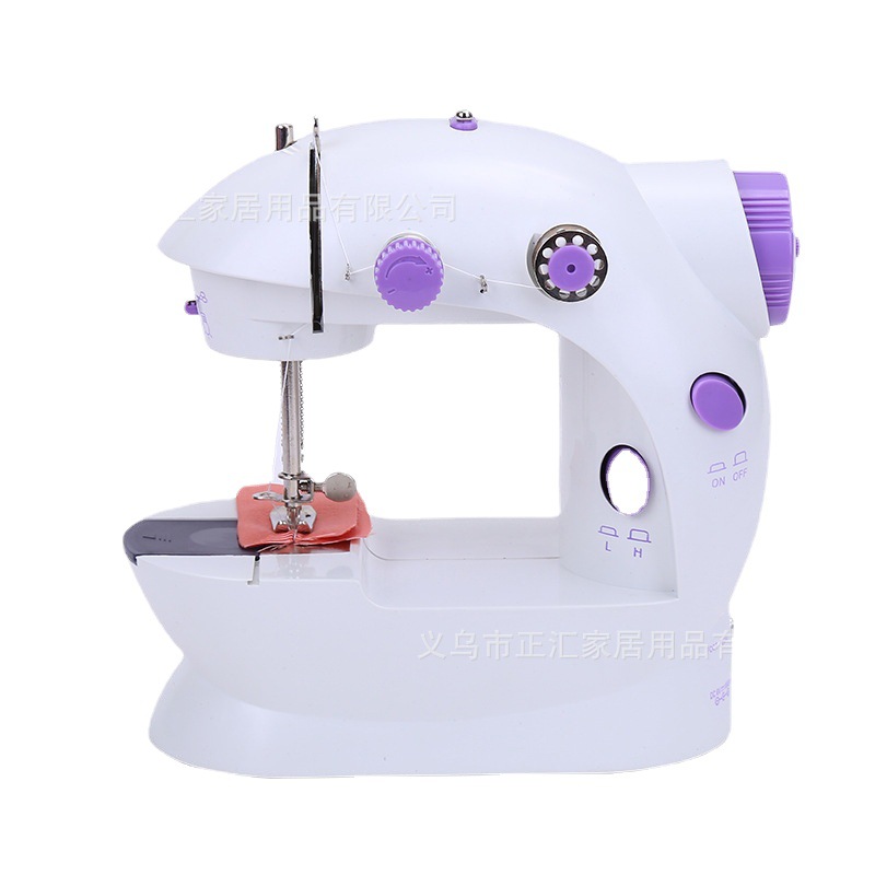 Máquina de coser eléctrica doméstica mini 202, portátil, multifunción, para principiantes
