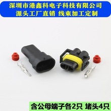 DJ7028Y-2.8-11/21 国产H11雾灯氙气灯插头 12124817/12124819