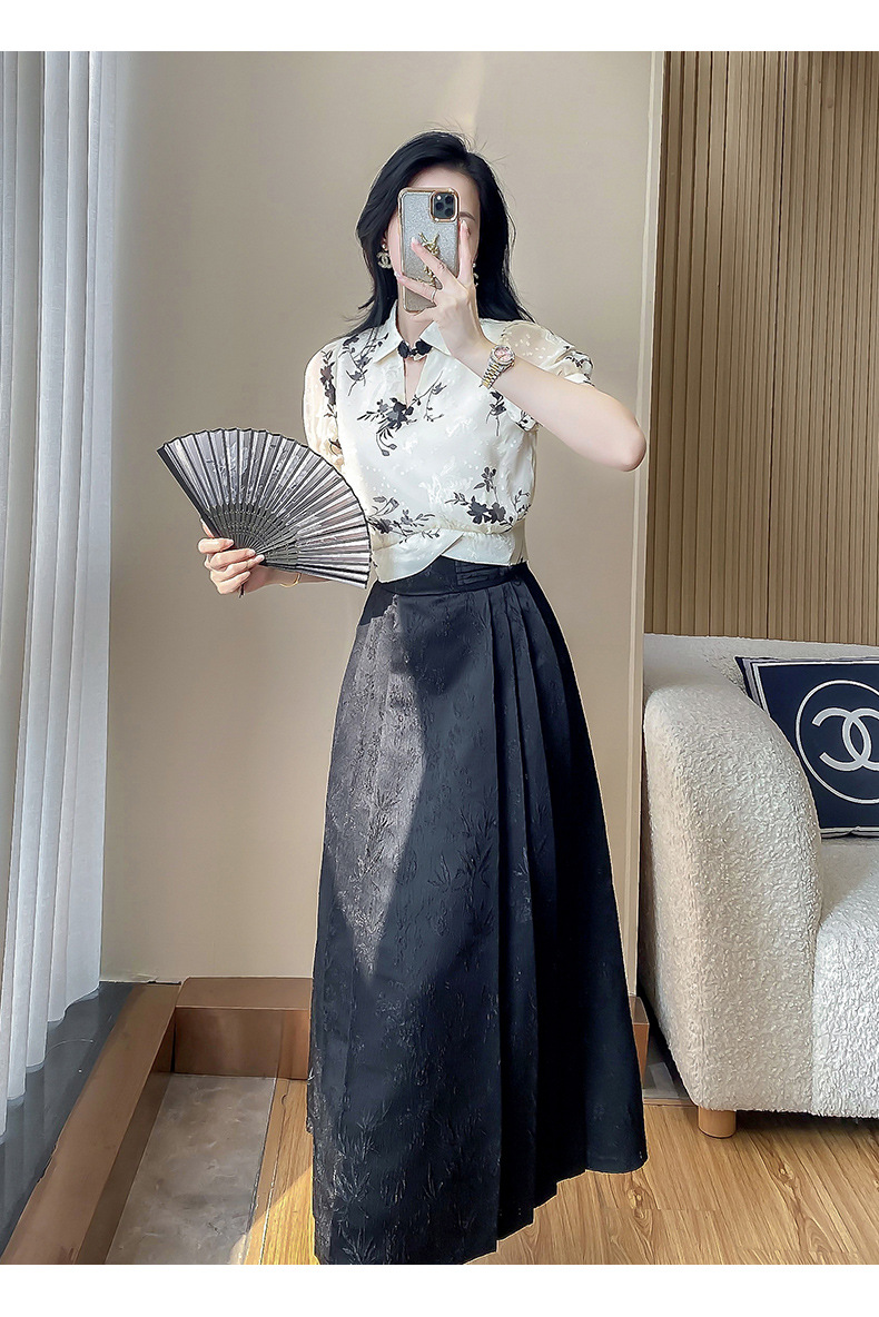 B4764 670K ĐỒ BỘ NỮ DONTDC CẢ BỘ 2 MÓN MÙA HÈ PHỤC CỔ CỔ ĐIỂN HỌA TIẾT HOA THỜI TRANG NỮ G02 SẢN PHẨM MỚI