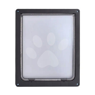 New Dog Pet Door with Paw Prints, Kennel Gate, Dog Door Can Be Freely in and Out, Control Switch