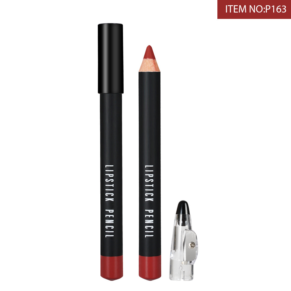 menow non-stick cup 12cm thick wooden stick lipstick matte hook Lip liner pen P163 with pen sharpener Application Scenario