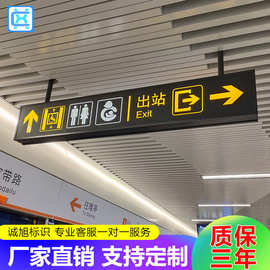 超市收银台吊牌灯箱洗手间悬挂双面指示牌地下车库停车场商场灯箱