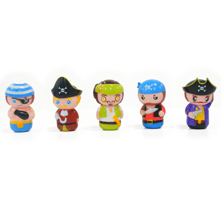 Bebé de los niños educación temprana Iluminación dedo muñeca animal de dibujos animados muñeca calmante juguete PVC de goma suave juguete transfronterizo