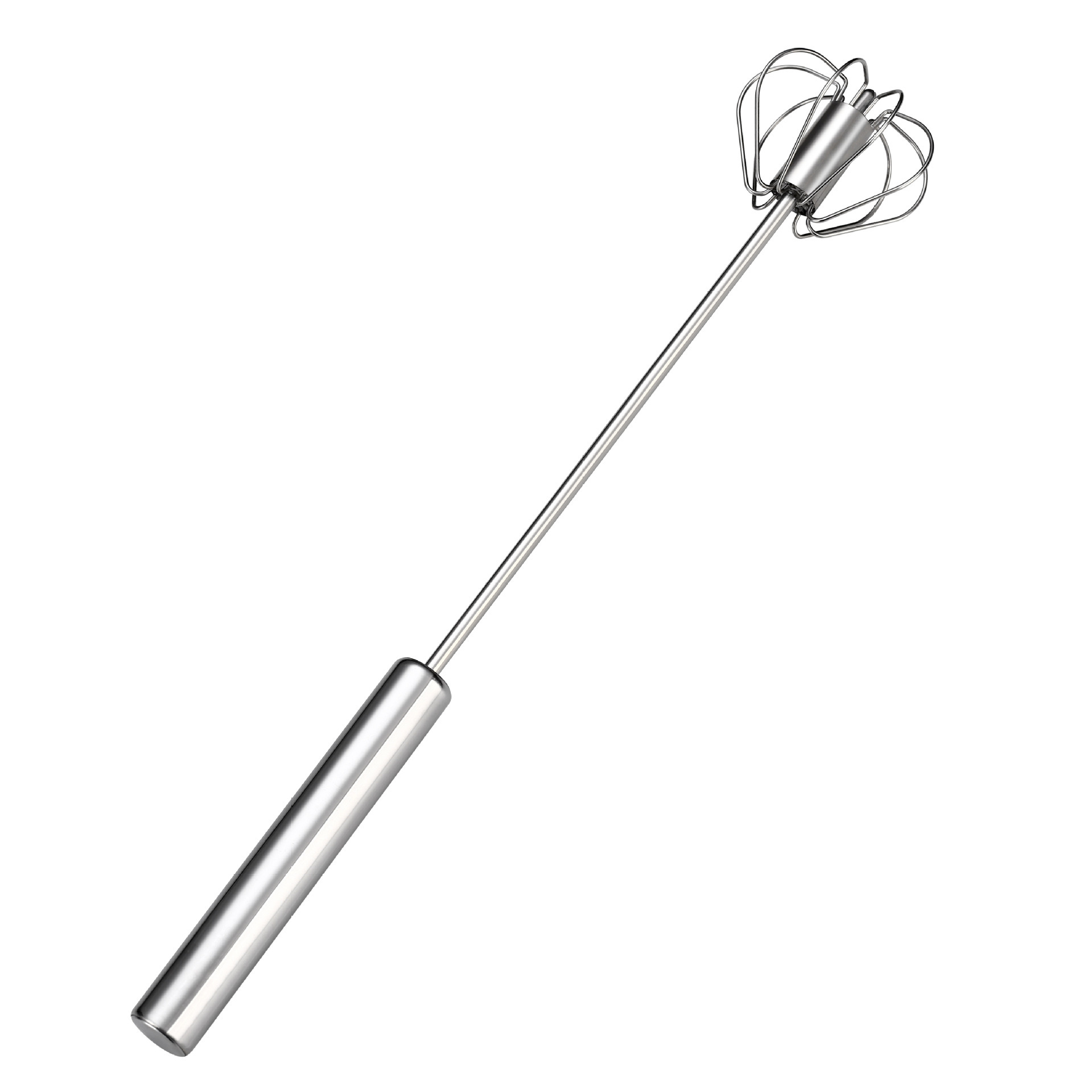 Doméstico de acero inoxidable rotativo semiautomático batedor de huevos de cocina de acero inoxidable herramienta de horneado de prensa manual batedor de huevos