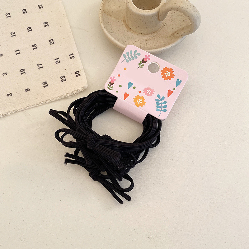 2021 nuevo estilo coreano diadema hembra red ins negro serie alta elástica simple Cola de Caballo cuerda de pelo Mori estilo femenino