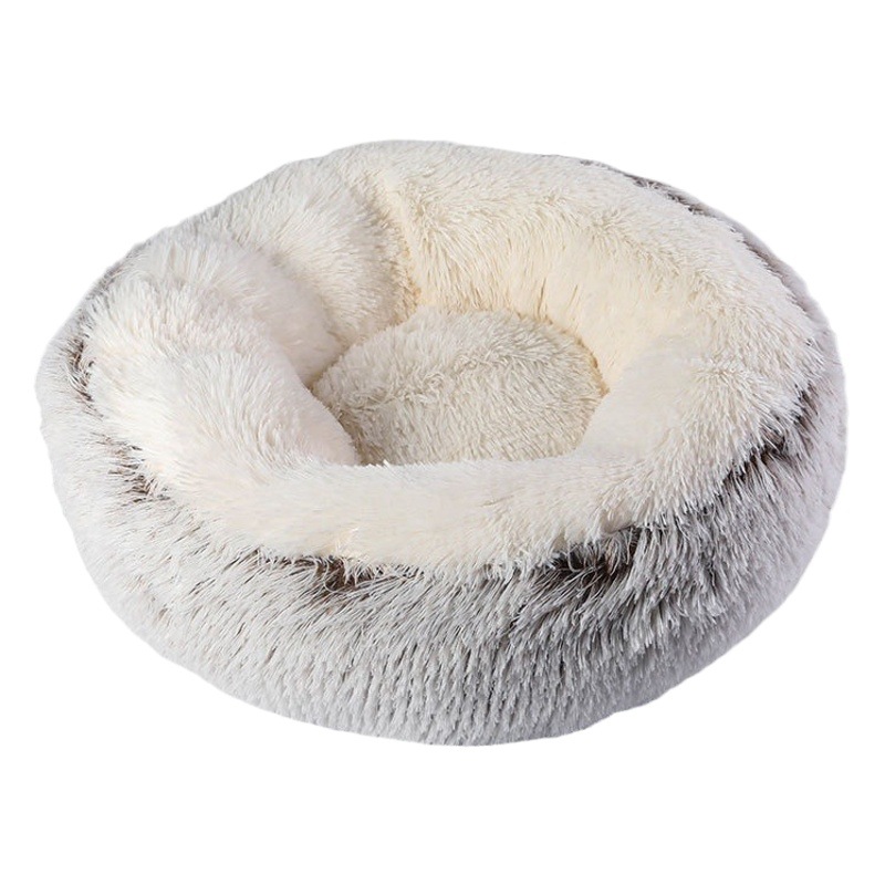 Felpa de invierno de dos colores de la perrera nido de gato redondo para dormir cómodo nido de Mascota de felpa antideslizante nido transfronterizo Venta caliente