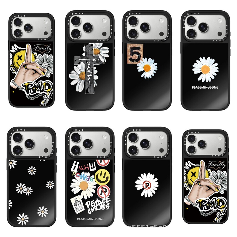 Collaboration with G-Dragon's Same Gesture Design, Gd Daisy Smiley Face, Suitable for Apple 17 Pro Max Phone Case iPhone 16 Pro