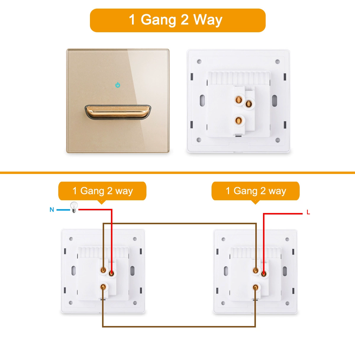 Switch key, glass light panel, LED wall universal lamp
