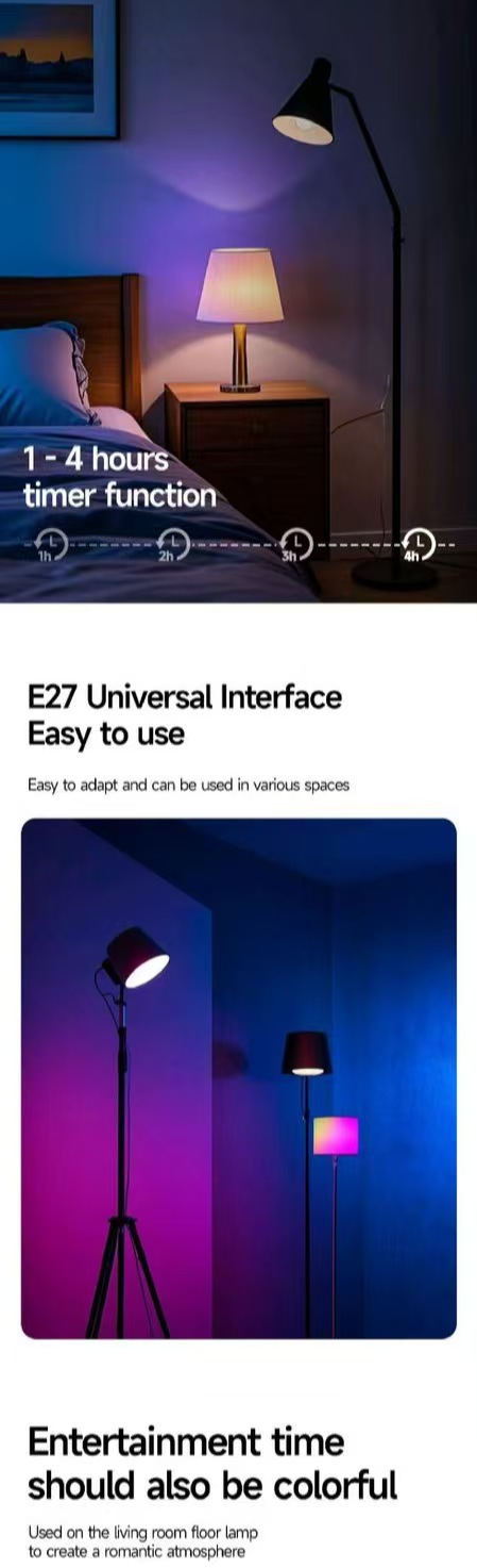 Sınır Ötesi Çok Satılan USB Şarjlı E27 E26 Ampul Üç Renkli RGB LED Ampul Uzaktan Kumanda Dokunmatik Anahtarlı Acil Lamba