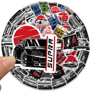 50 Japanese JDM Racing Modified Car Stickers Laptop Luggage Phone Case Waterproof Stickers