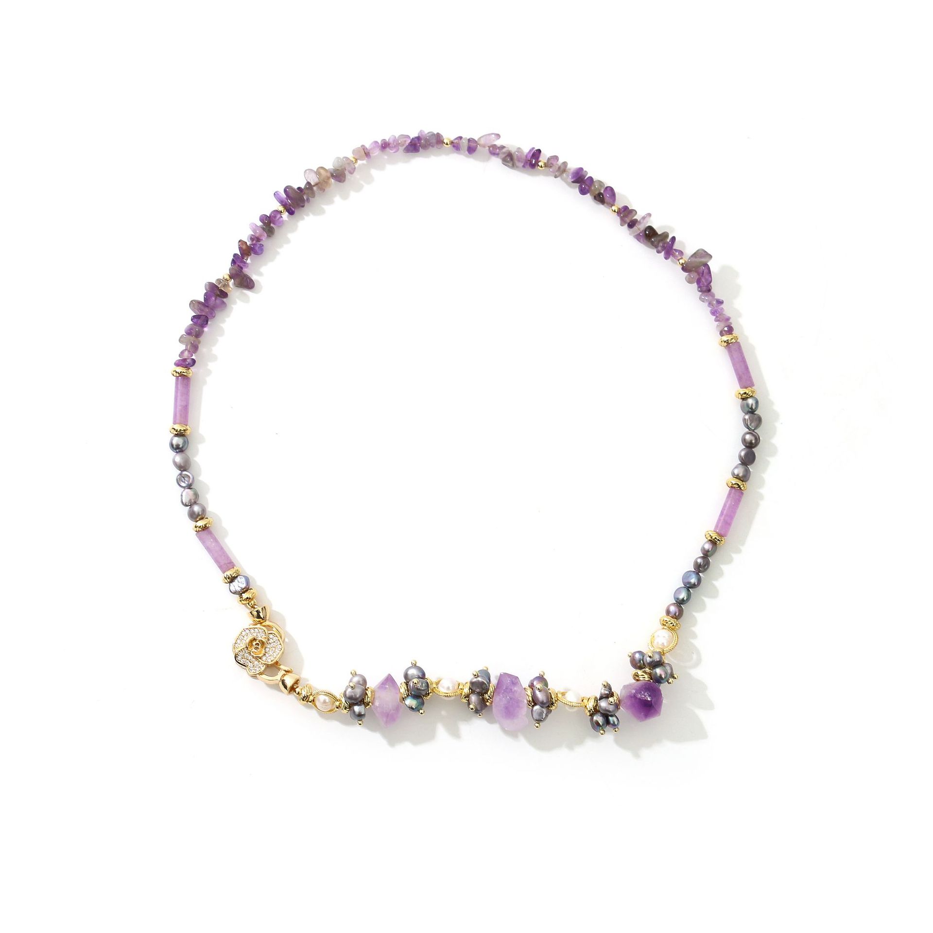 Retro U Shape Freshwater Pearl Glass Beaded Women's Bracelets Necklace display picture 6