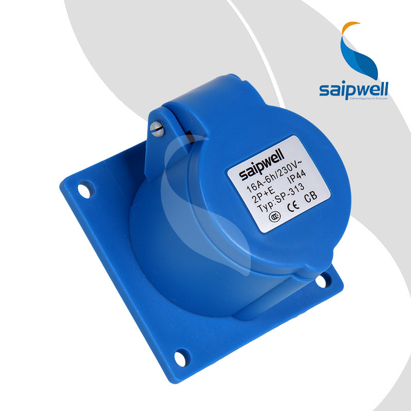 厂家直供防水直插插座IP44 AP-313户外防水工业插座 户外防水插座