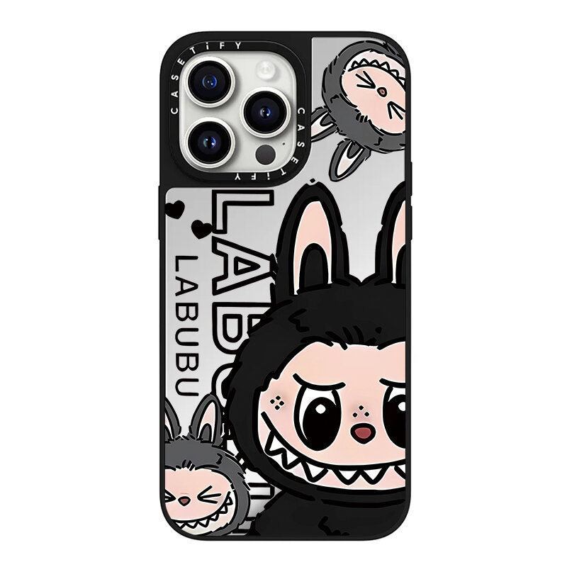 case适用iphone16拉布布图案苹果13/14手机壳镜面苹果12/15防摔壳|undefined
