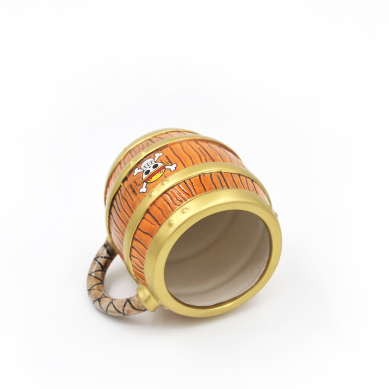 Taza de marca pirata de dibujos animados creativos taza de barril de vino de dibujos animados 3D taza de agua taza de café barril de vino