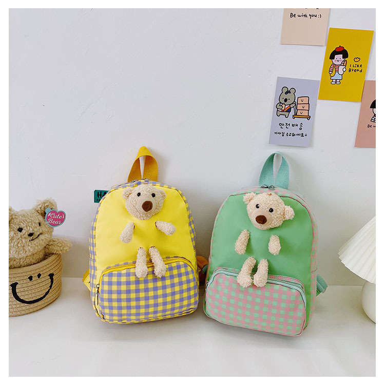 Wholesale Children's Plaid Bunny Doll Backpack Nihaojewelry display picture 3