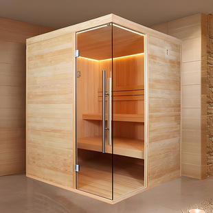Enjoytech New Design Sauna Far Infrared Sauna with Light Infrared Sauna Room Indoor Modern Solid Wood for 1-2 Person