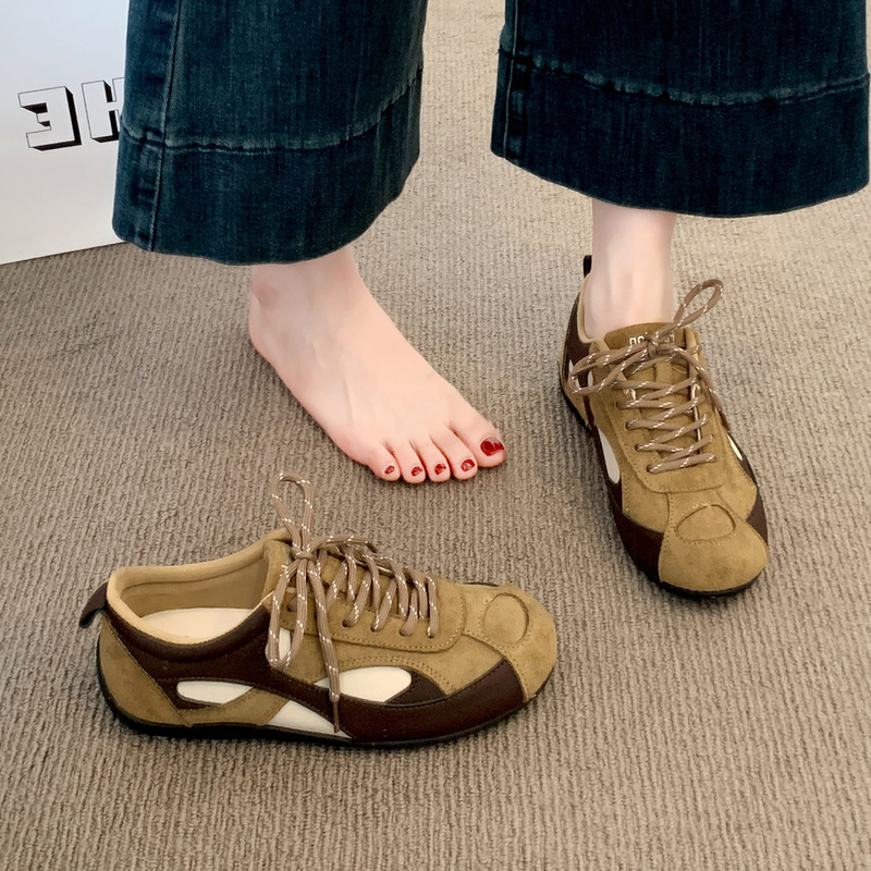 红色德训鞋女款2025新款秋季系带轻便阿甘休闲运动鞋子女鞋ins潮|undefined