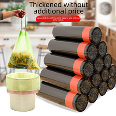 Heavy-duty drawstring trash bags, large size 60x70, handle design, economical pack, bulk wholesale of large heavy-duty trash bags