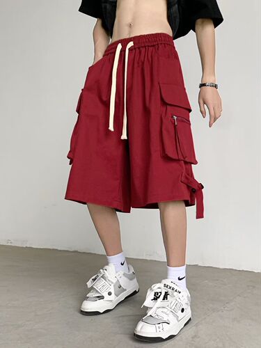 Pure Cotton Retro Japanese Style Multi-Pocket Work Shorts for Men and Women, Summer Trend Brand Streetwear Loose Fit Versatile Five-Finger Pants