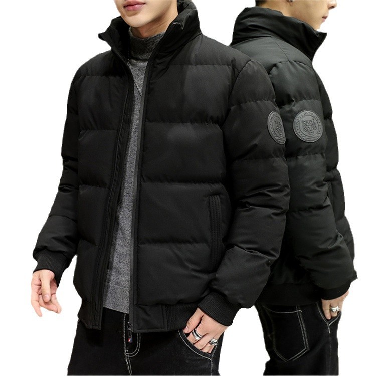 Chaqueta de algodón con cuello alto para hombre, talla grande, para invierno, 2022, marca de moda, abrigo corto y grueso de algodón, ropa exterior cálida de invierno para hombre.