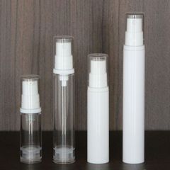 スポット10ml真空ボトル15mlスプレーローションボトル化粧品分注ボトルホワイト透明ボトル