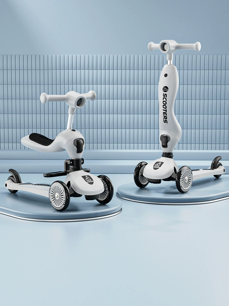 Children's universal scooter with seat for early age, 0-3-6 years