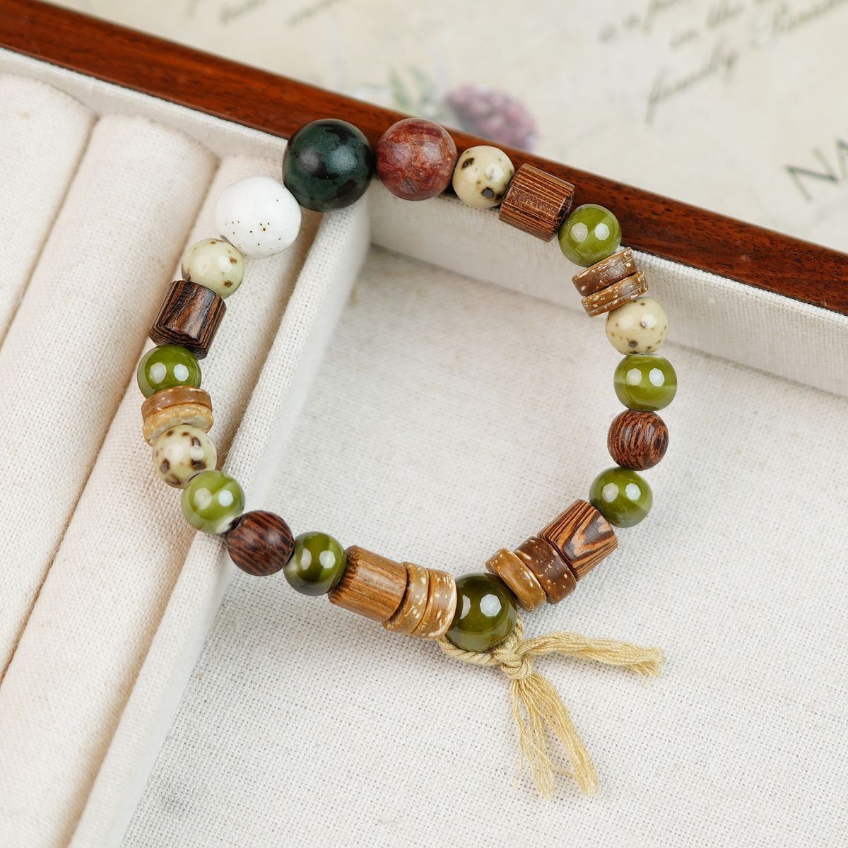 Jingdezhen pulsera de cerámica de verano mujer alta sensación galletas serie de gatos nicho diseño universal pulsera alta sensación