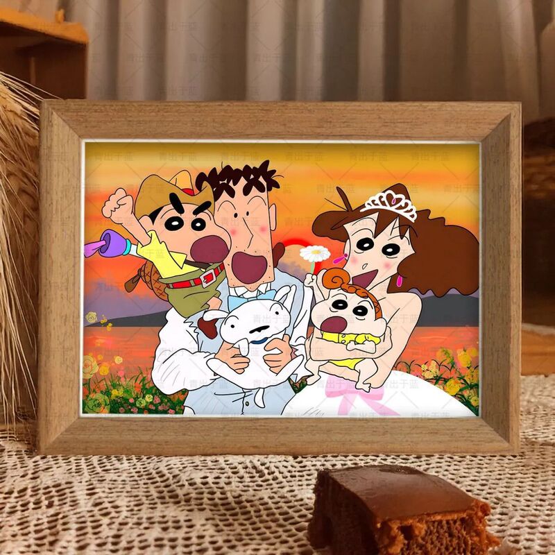 Crayon Shin-chan Childhood Animation Decorative Photo Frame 2D Bedroom Room Ornament 520 Creative Gift Crayon Shin-chan Childhood Animation Decorative Photo Frame 2D Bedroom Room Ornament 520 Creative Gift