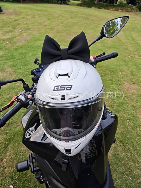 Motorcycle Helmet Bow Decoration Ornaments Modified Car Stickers Accessories Electric Vehicle Motorcycle Tail Three-Dimensional Doll