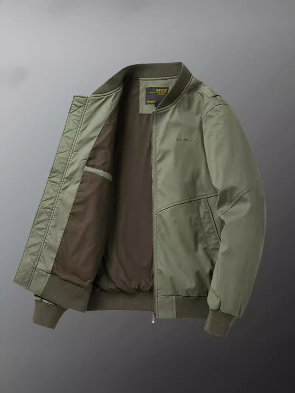 Pure Cotton Bomber Jacket Men's Spring and Autumn Loose Large Size Men's Baseball Jacket Casual and Versatile