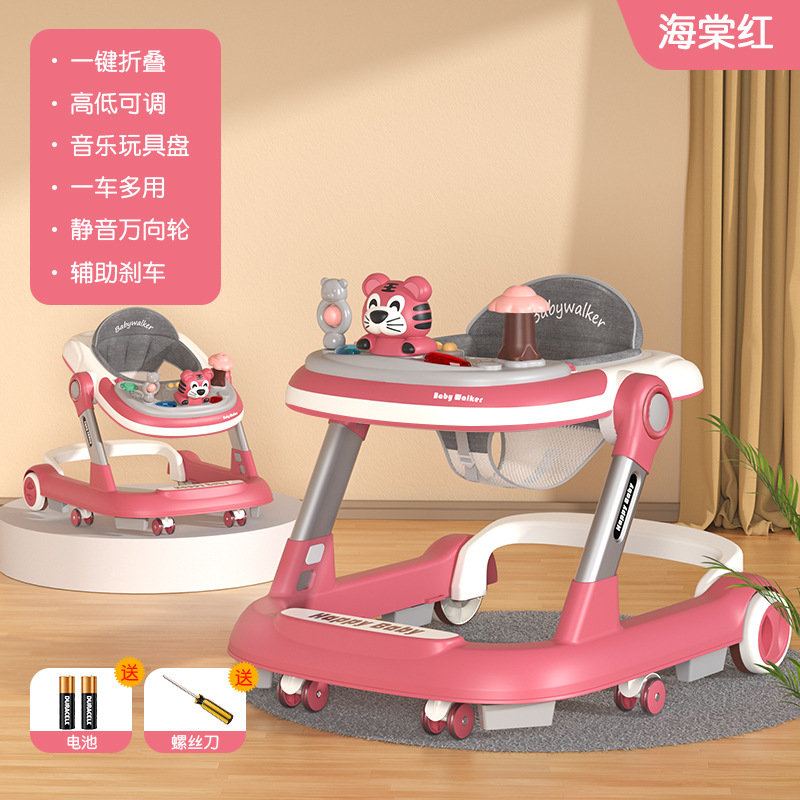 Caminante para bebés, cochecito multifunción anti-vuelco, plegable, tres en uno, ayuda para bebés, sentarse y empujar