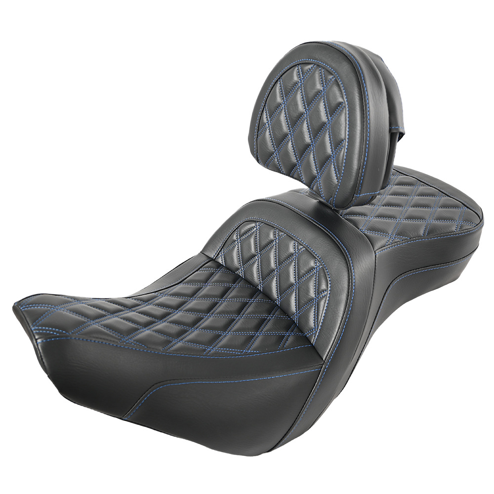 Motorcycle Seat Cushion Suitable for Harley 18-25 Softail Road King Road King S Dyna Glide Sofa Seat Cushion with Backrest