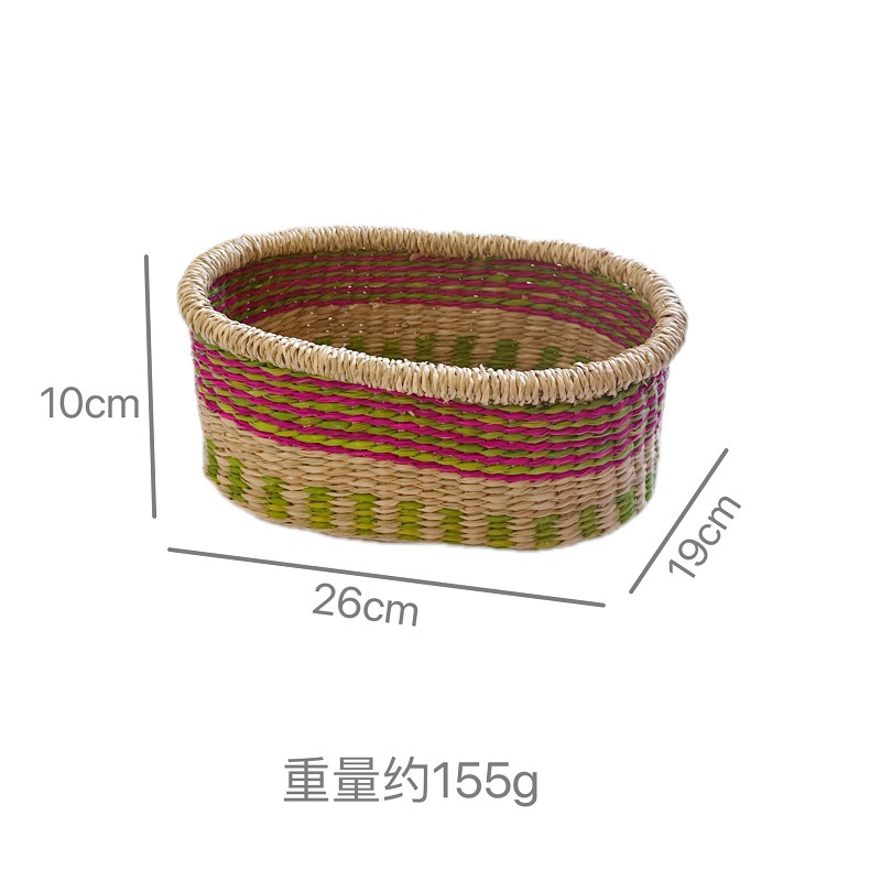 Cestas de bocadillos trenzadas de algas marinas vietnamitas ins canasta de picnic elementos africanos canasta decorativa canasta de cosméticos canasta de escritorio